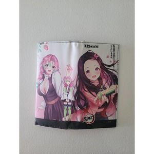 Japanese Anime Demon Slayer Kimetsu No Yaiba Rectangular Purse Pink Wallet